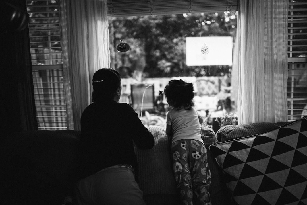 family watching old tv show